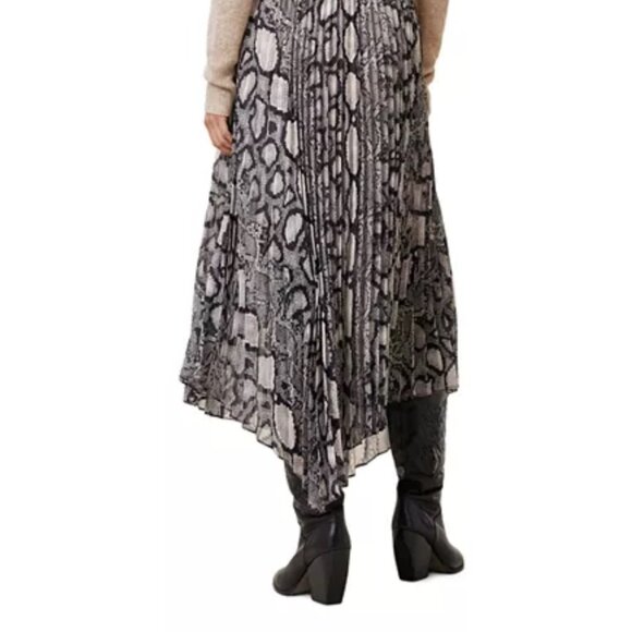 All Saints Donatello Snake Print Sleeveless Midi Dress Size M - Picture 10 of 11